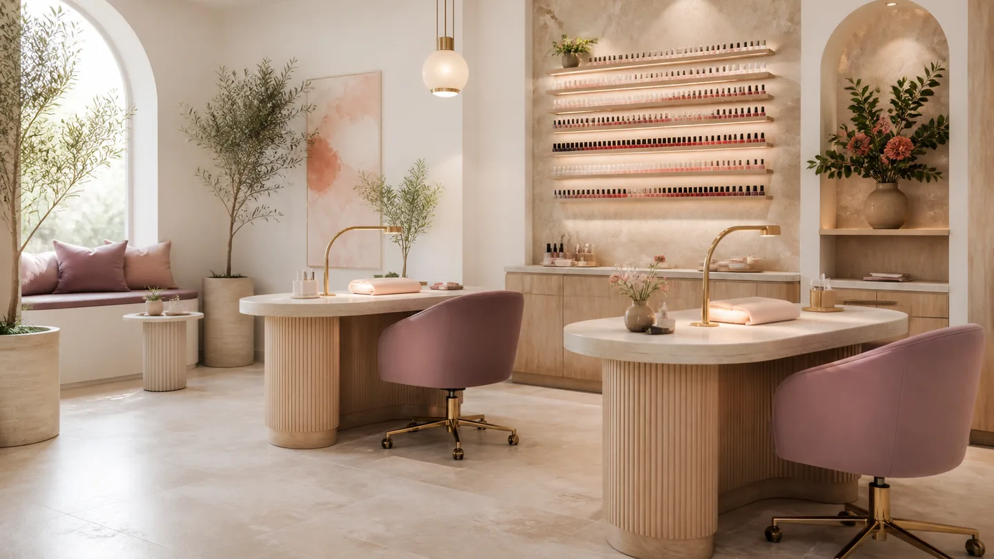 El espacio de Luna Nail Studio Demo
